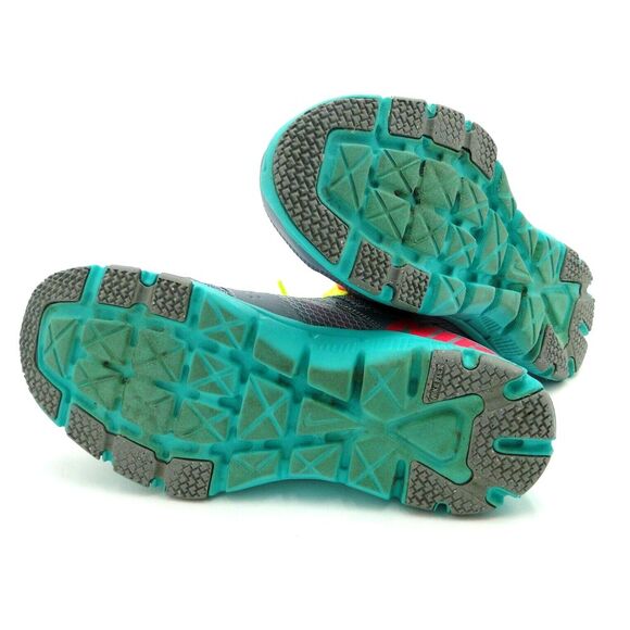 Nike Flex Supreme Gray/Neon Pink Yellow Teal Girls Size 6Y - Picture 6 of 8